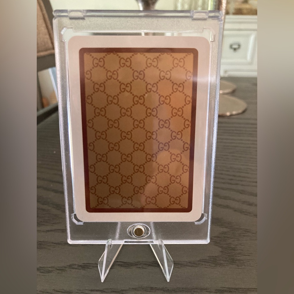 Gucci Playing Card in Case AND Stand